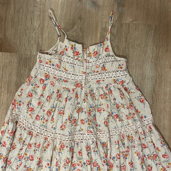 The Great. Serenade Dress in Pale Pink Kerchief Rose Print - Picture 5 of 13